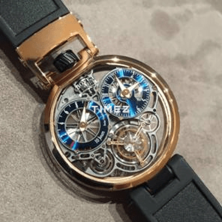 Bovet,BOVET by Pininfarina 44mm,44mm,Rose Gold,Skeleton,Handwound,Power Reserve Indicator,Tourbillon,TPINS005