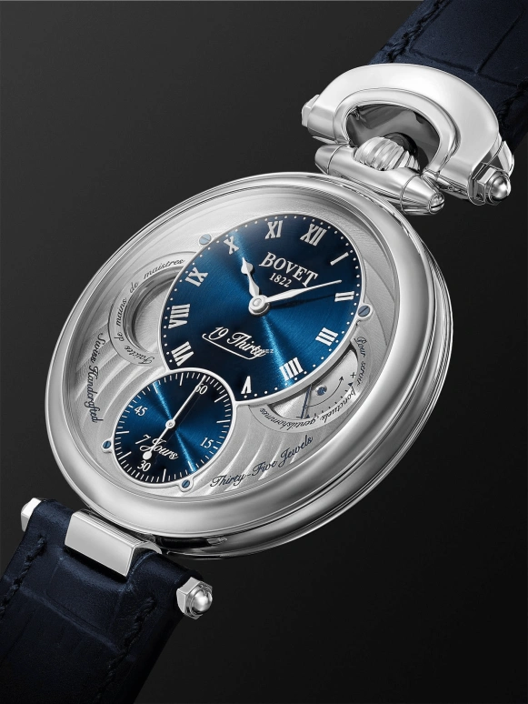 Bovet,Fleurier 42mm,42mm,Stainless Steel,Grey,Skeleton,Handwound,Power Reserve Indicator,Sapphire,Crystal Glass,NTS0004