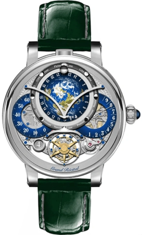 Bovet,Dimier 46.30mm,46.30mm,Platinum,Skeleton,Handwound,Moonphase,Perpetual Calendar,Day,Tourbillon,Sapphire,Crystal Glass,Round,R220016