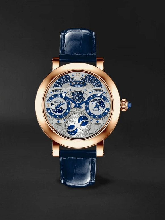 Bovet,Dimier 46.30mm,46.30mm,Rose Gold,Silver,Grey,Handwound,Moonphase,Power Reserve Indicator,Dule Time,R270001