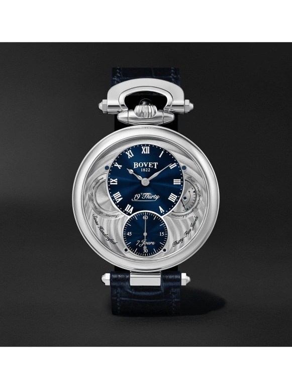Bovet,Fleurier 42mm,42mm,Stainless Steel,Grey,Skeleton,Handwound,Power Reserve Indicator,Sapphire,Crystal Glass,NTS0004