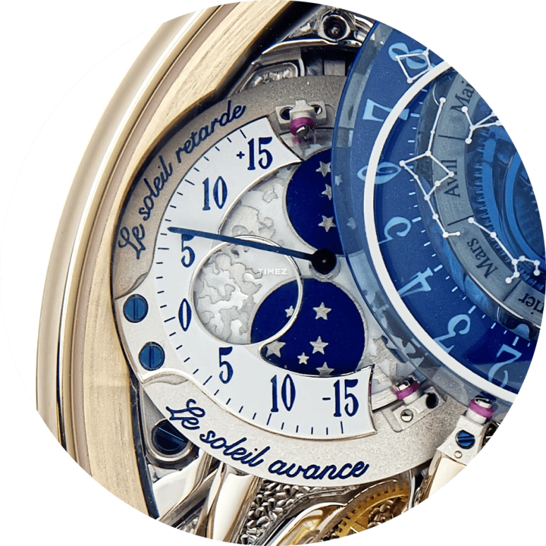 Bovet,Dimier 46mm,46mm,White Gold,Red Gold,Blue,Handwound,Moonphase,Annual Calendar,Month,Date,Sapphire,Crystal Glass,Round,R20N004,R20N004-GPHG2022