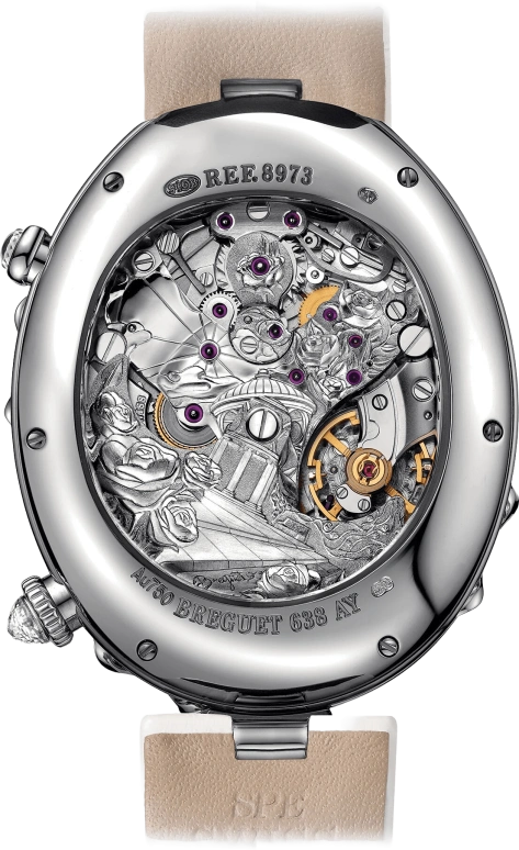 Breguet,Reine de Naples 40.10x32mm,40.10x32mm,White Gold,Blue,Automatic,Grande Sonnerie,Petite Sonnerie,8973BB,8973BB/6S/8H4/SD0D3L
