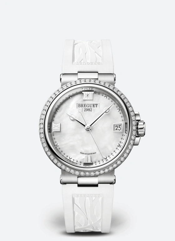 Breguet,Marine 33.80mm,33.80mm,Stainless Steel,Luminous,Silver White,Automatic,38hours,In-house Caliber,9518ST,9518ST/5W/584/D000