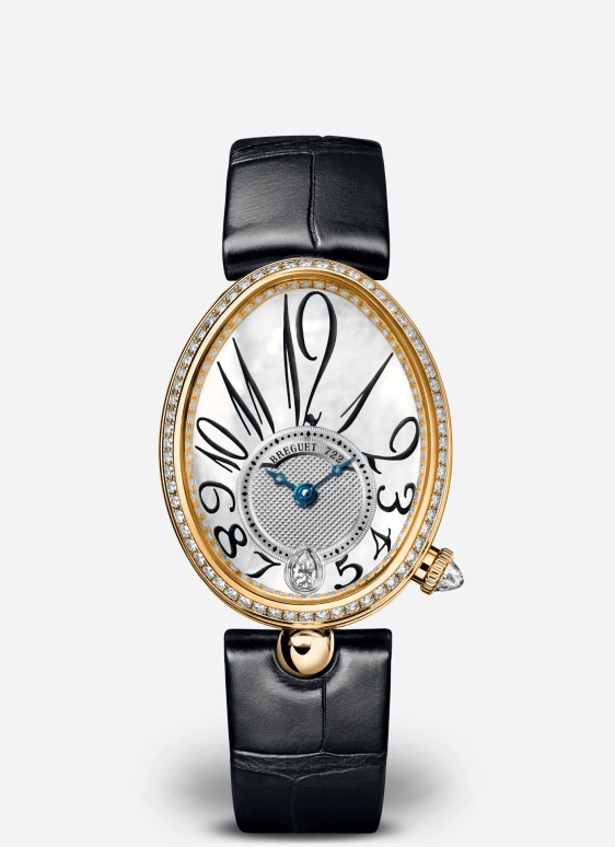 Breguet,Reine de Naples 36.50x28.45mm,36.50x28.45mm,Yellow Gold,Silver White,Automatic,45hours,In-house Caliber,8918BA,8918BA/58/964/D00D3L