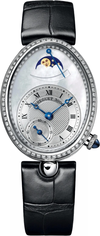 Breguet,Reine de Naples 36.50x28.48mm,36.50x28.48mm,White Gold,Silver White,Automatic,In-house Caliber,Sapphire,Crystal Glass,8908BB,8908BB/52/964/D00D3L
