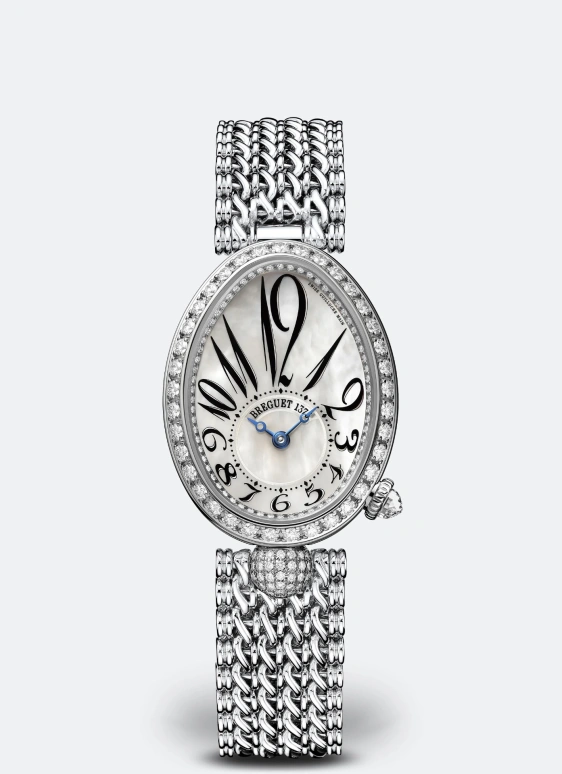 Breguet,Reine de Naples 24.95x33mm,24.95x33mm,White Gold,Silver White,Automatic,38hours,In-house Caliber,8928BB,8928BB/5W/J20/DD00