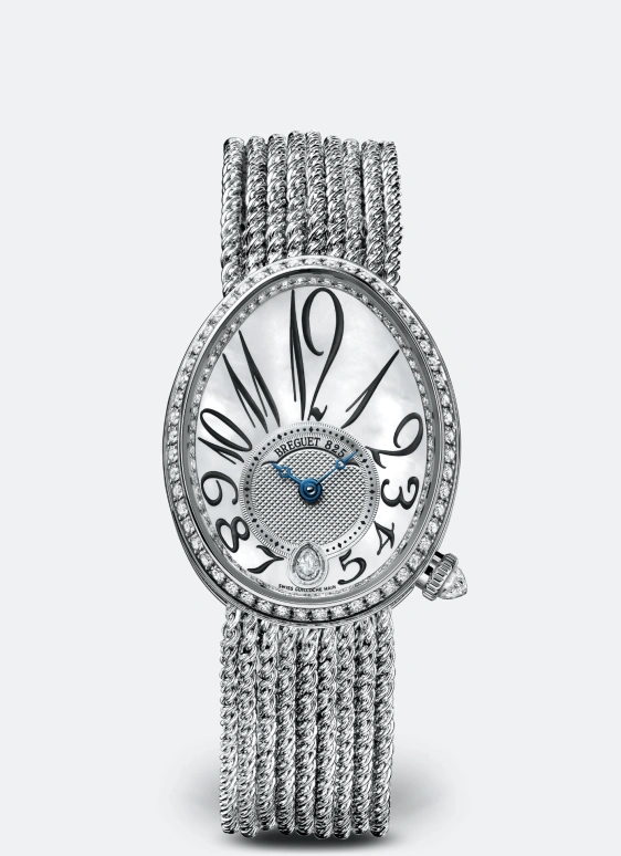 Breguet,Reine de Naples 36.50x28.45mm,36.50x28.45mm,White Gold,Silver White,Automatic,45hours,In-house Caliber,8918BB,8918BB/58/J39/D00D