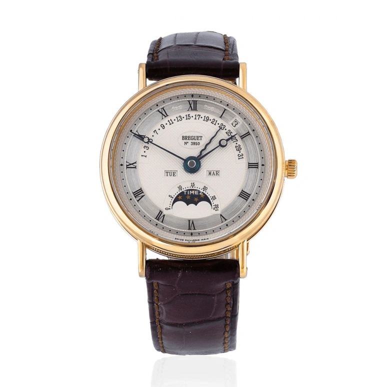 Breguet,Classique 36mm,36mm,Yellow Gold,Silver,Automatic,Moonphase,Perpetual Calendar,Leap Year,Month,In-house Caliber,Sapphire,3787