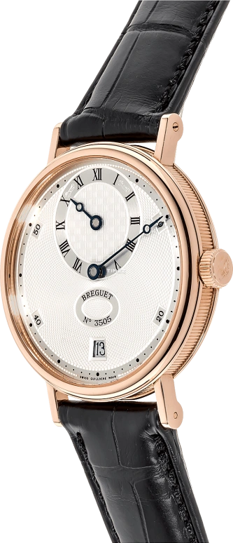 Breguet,Classique 35.50mm,35.50mm,Rose Gold,Silver,Grey,Automatic,Day,38hours,5187BR,5187BR/15/986
