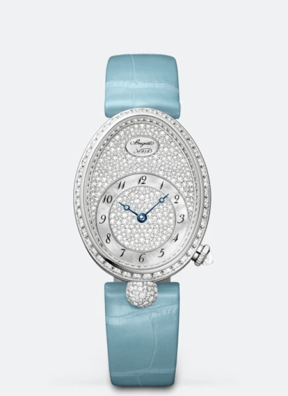 Breguet,Reine de Naples 36.50x28.45mm,36.50x28.45mm,White Gold,Silver White,Automatic,45hours,In-house Caliber,8938BB,8938BB/8D/964/DD0D