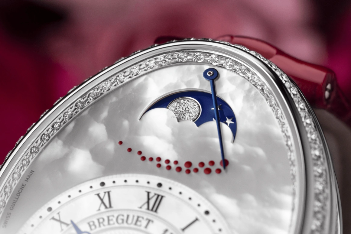 Breguet,Reine de Naples 28.50mm,28.50mm,White Gold,White,Automatic,Moonphase,Power Reserve Indicator,8905BB,8905BB/52/964 D00D