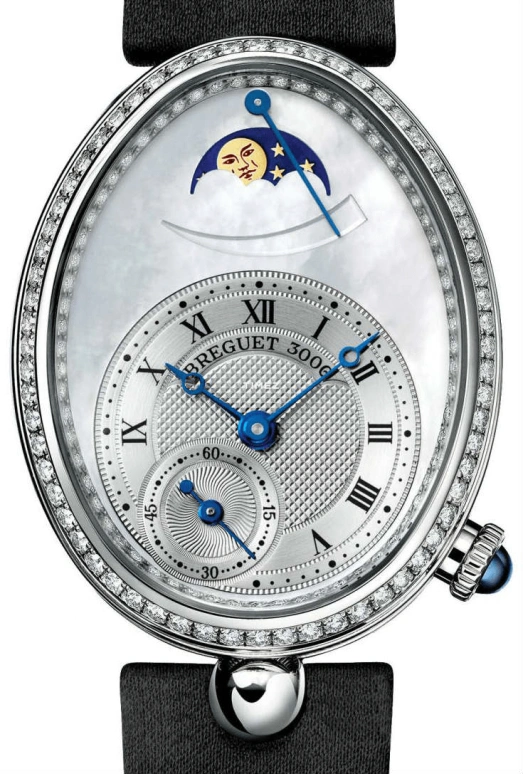 Breguet,Reine de Naples 36.50x28.45mm,36.50x28.45mm,White Gold,White,Automatic,In-house Caliber,Sapphire,Crystal Glass,8908BB,8908BB/52/864/D00D