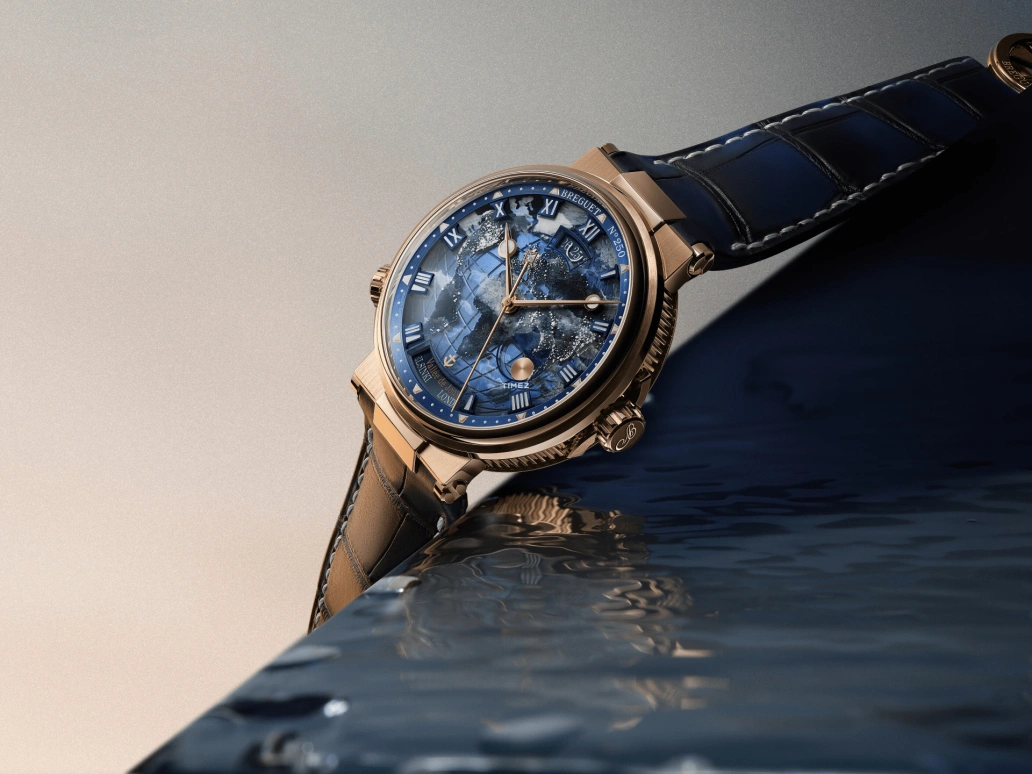 Breguet,Marine 43.90mm,43.90mm,Breguet gold,Blue,Automatic,Day,World Time,5555BH,5555BH/YS/9WV