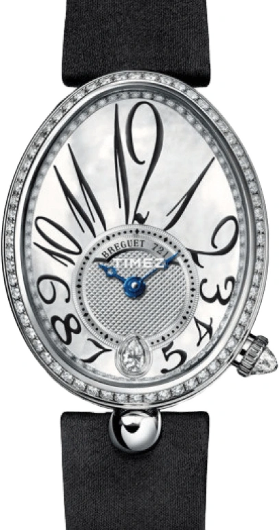 Breguet,Reine de Naples 36.50x28.45mm,36.50x28.45mm,White Gold,Silver White,Automatic,45hours,In-house Caliber,8918BB,8918BB/58/864/D00D