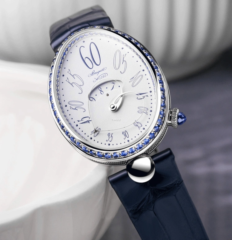 Breguet,Reine de Naples 28.45x36.50mm,28.45x36.50mm,White Gold,White,Automatic,40hours,In-house Caliber,9838BB,9838BB/B8/364/S00S