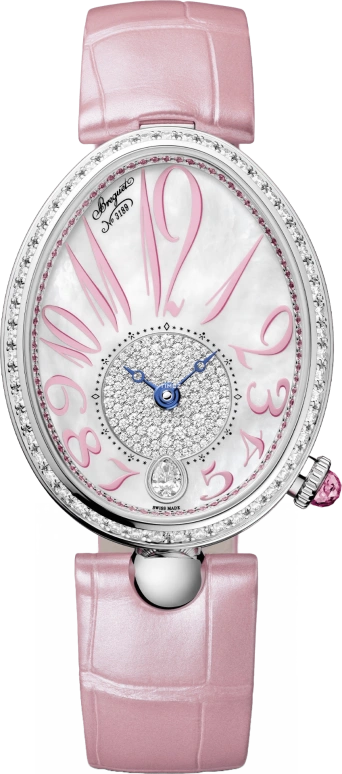 Breguet,Reine de Naples 36.50x28.45mm,36.50x28.45mm,White Gold,Silver White,Automatic,45hours,In-house Caliber,8915BB,8915BB/5D/964/D0