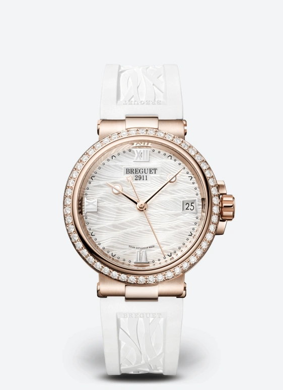 Breguet,Marine 33.80mm,33.80mm,Rose Gold,Luminous,White,Automatic,38hours,In-house Caliber,9518BR,9518BR/52/584/D000