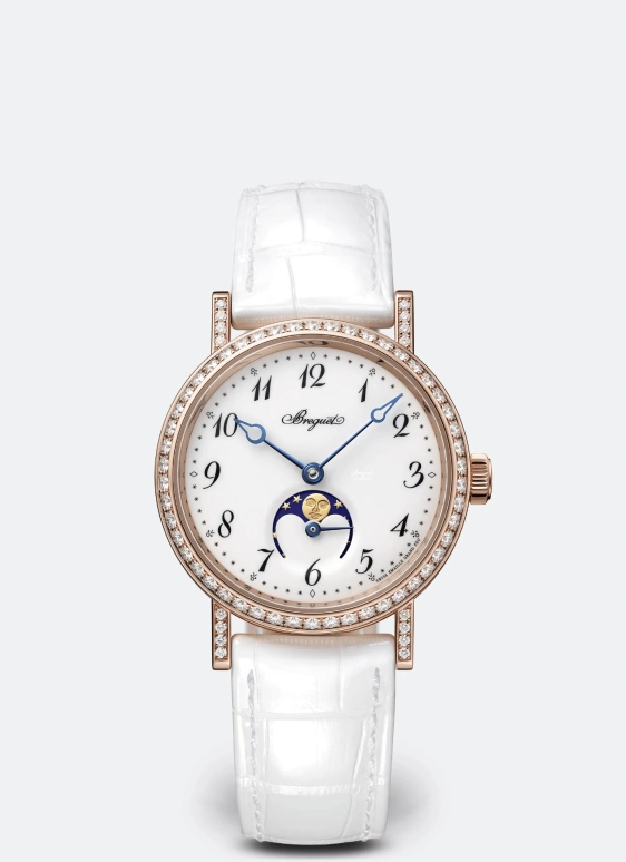 Breguet,Classique 30mm,30mm,Rose Gold,White,Automatic,Moonphase,44hours,9088BR,9088BR/29/964/DD0D