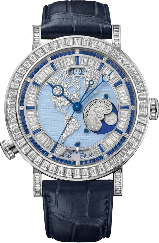 Breguet,Classique 46mm,46mm,Platinum,Blue,Automatic,Day,Dule Time,Day / Night Indication,5719PT,5719PT/US/9ZV/DD0D