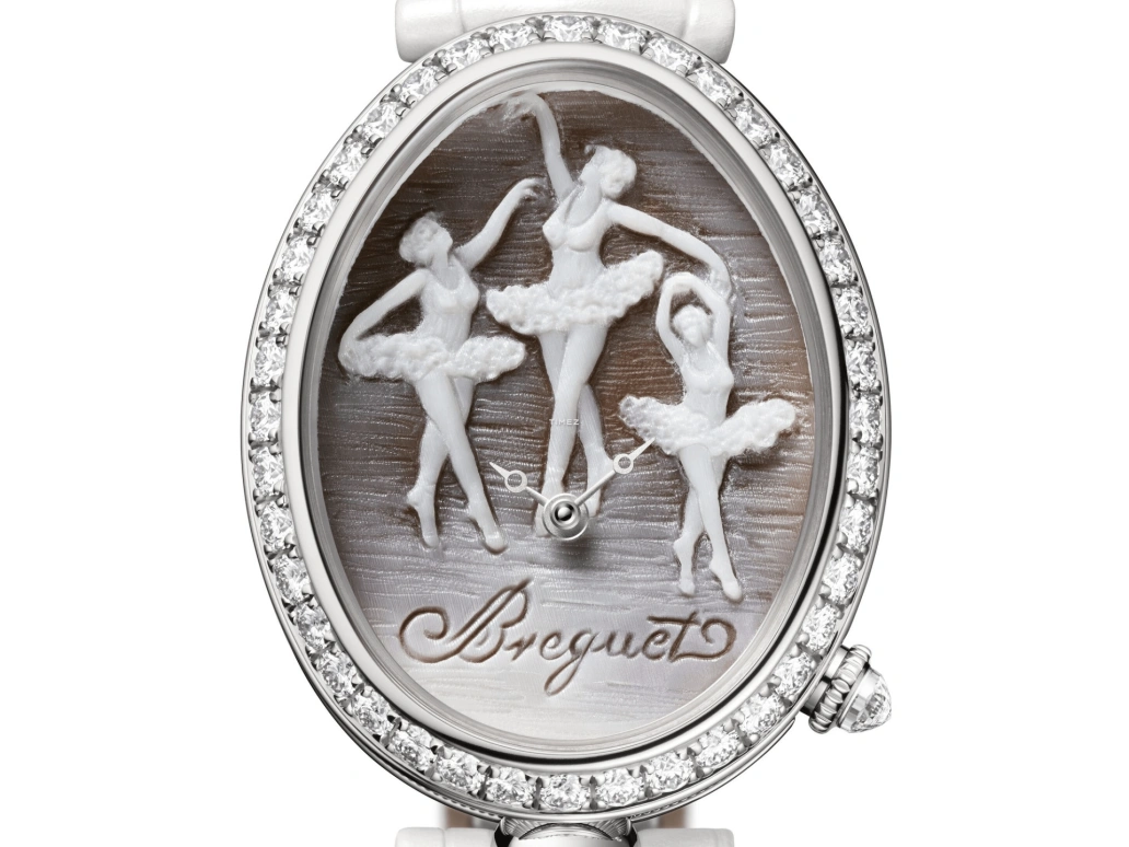 Breguet,Reine de Naples 40x31.95mm,40x31.95mm,White Gold,Coffee,White,Automatic,45hours,In-house Caliber,8958BB,8958BB/55/974 D00D 34