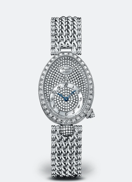 Breguet,Reine de Naples 33x24.95mm,33x24.95mm,White Gold,Silver,Automatic,38hours,In-house Caliber,8928BB,8928BB/8D/J20/DD00