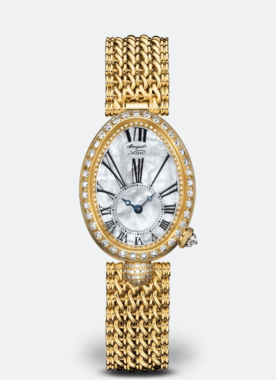 Breguet,Reine de Naples 33x24.95mm,33x24.95mm,Yellow Gold,Silver White,Automatic,38hours,In-house Caliber,8928BA,8928BA/51/J20/DD00