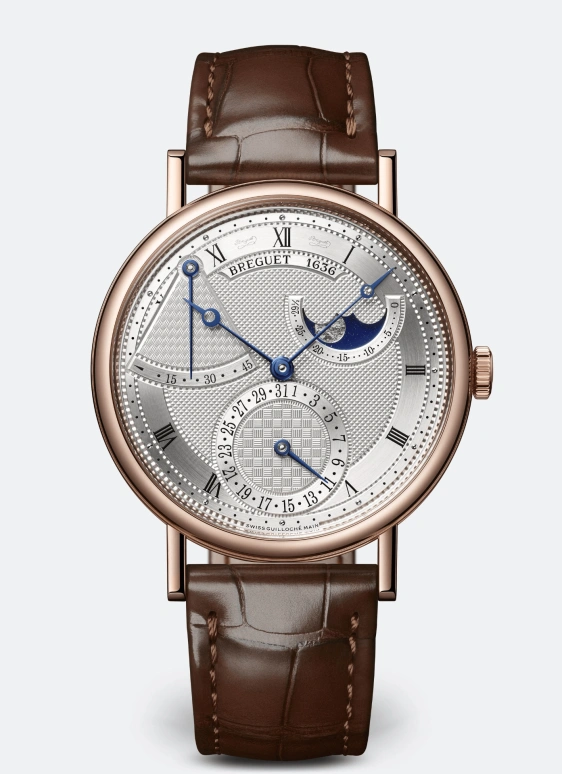 Breguet,Classique 39mm,39mm,Rose Gold,Silver,Automatic,Moonphase,Date,Power Reserve Indicator,7137BR,7137BR/15/9VU