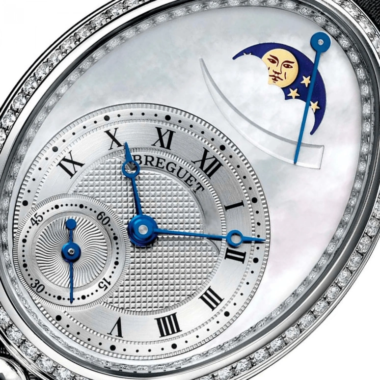 Breguet,Reine de Naples 36.50x28.45mm,36.50x28.45mm,White Gold,White,Automatic,In-house Caliber,Sapphire,Crystal Glass,8908BB,8908BB/52/864/D00D