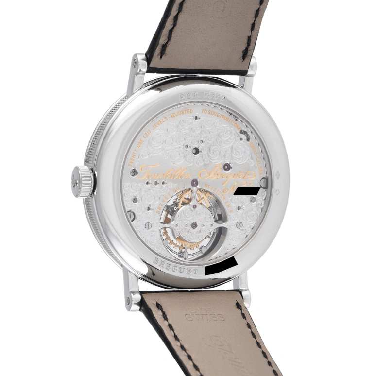 Breguet,Classique Complications 39mm,39mm,Platinum,Silver,Grey,Handwound,Tourbillon,In-house Caliber,5357PT,5357PT/1B/9V6