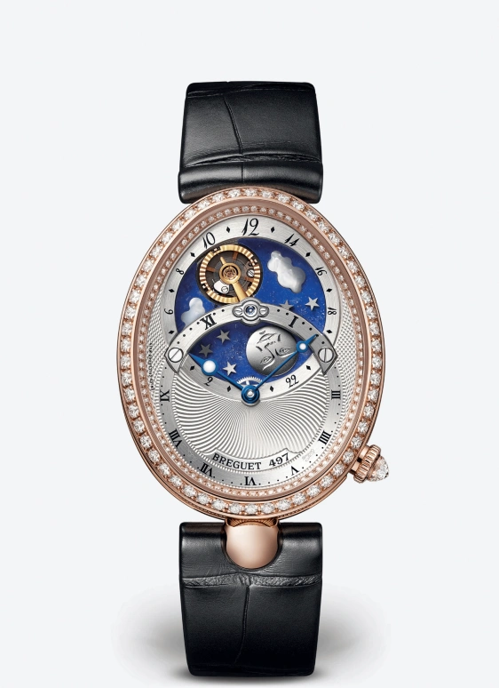 Breguet,Reine de Naples 40.05x32mm,40.05x32mm,Rose Gold,Silver,Automatic,day-night-indication,8998BR,8998BR/11/974/D00D