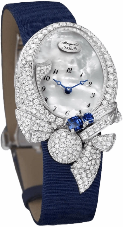 Breguet,High Jewellery 33x24.95mm,33x24.95mm,White Gold,White,Automatic,38hours,In-house Caliber,GJ28BB8924,GJ28BB8924/DDS8