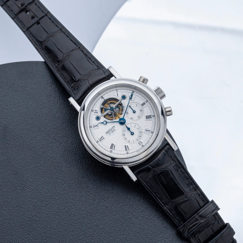 Breguet,Classique Complications 38.20mm,38.20mm,Platinum,White,Handwound,Chronograph,Tourbillon,3577PT,3577PT/15/9V6