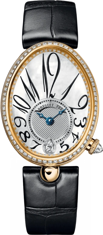 Breguet,Reine de Naples 36.50x28.45mm,36.50x28.45mm,Yellow Gold,Silver White,Automatic,45hours,In-house Caliber,8918BA,8918BA/58/964/D00D3L