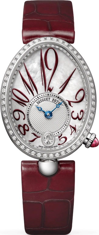 Breguet,Reine de Naples 28.50mm,28.50mm,White Gold,Silver,Automatic,45hours,In-house Caliber,8918BB,8918BB/5P/964 D00D