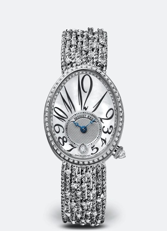 Breguet,Reine de Naples 36.50x28.45mm,36.50x28.45mm,White Gold,Silver White,Automatic,45hours,In-house Caliber,8918BB,8918BB/58/J31/D0DD