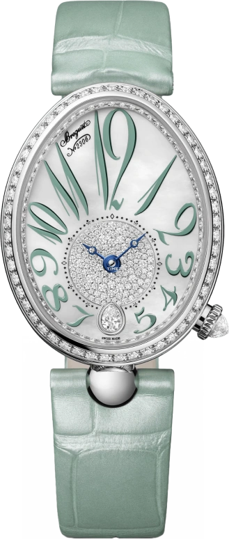 Breguet,Reine de Naples 36.50x28.45mm,36.50x28.45mm,White Gold,Silver White,Automatic,45hours,In-house Caliber,8918BB,8918BB/5D/964/D0