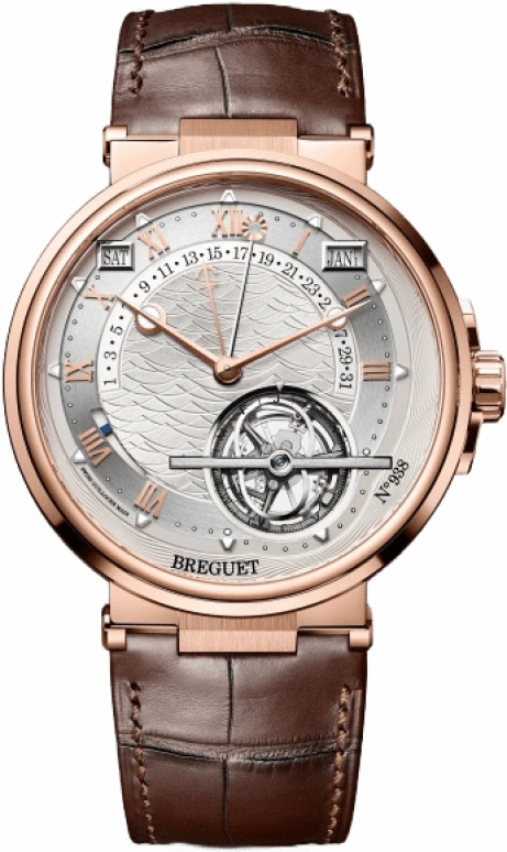 Breguet,Marine 43.90mm,43.90mm,Rose Gold,Silver,Automatic,Perpetual Calendar,Leap Year,Month,Date,80hours,In-house Caliber,5887BR,5887BR/12/9WV