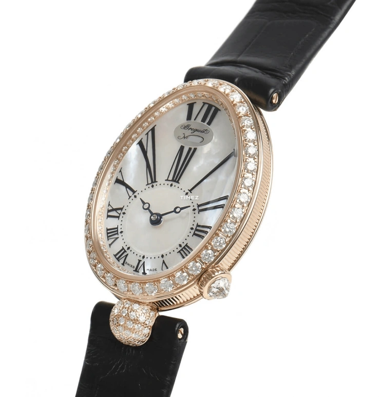 Breguet,Reine de Naples 33x24.95mm,33x24.95mm,Rose Gold,White,Automatic,38hours,In-house Caliber,8928BR,8928BR/51/844/DD0D