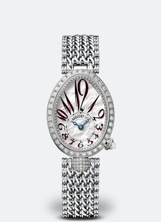 Breguet,Reine de Naples 33x24.95mm,33x24.95mm,White Gold,Silver White,Automatic,38hours,In-house Caliber,8928BB,8928BB/5P/J20/DD00