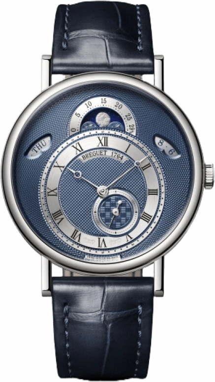 Breguet,Classique 39mm,39mm,White Gold,Blue,Automatic,Moonphase,Date,Day,7337BB,7337BB/Y5/9VU