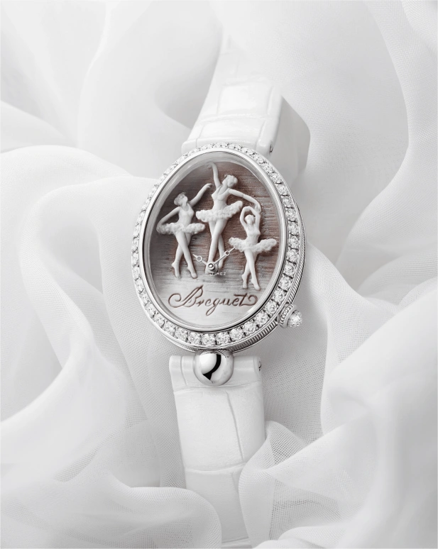 Breguet,Reine de Naples 40x31.95mm,40x31.95mm,White Gold,Coffee,White,Automatic,45hours,In-house Caliber,8958BB,8958BB/55/974 D00D 34