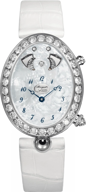 Breguet,Reine de Naples 38.45x30.40mm,38.45x30.40mm,White Gold,White,Automatic,Minute Repeater,In-house Caliber,8978BB,8978BB/58/974/D00D3L