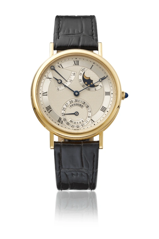 Breguet,Classique 36mm,36mm,Yellow Gold,Silver White,Automatic,Moonphase,Day,Power Reserve Indicator,3130