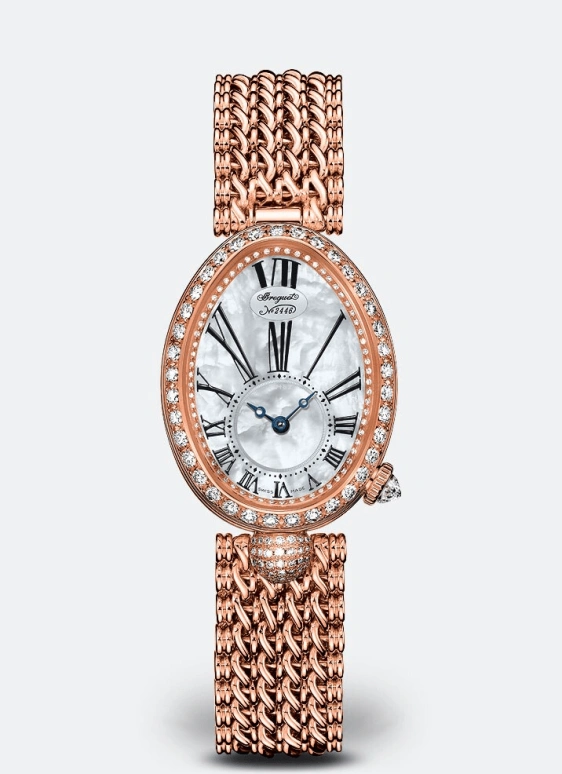 Breguet,Reine de Naples 33x24.95mm,33x24.95mm,Rose Gold,Silver White,Automatic,38hours,In-house Caliber,8928BR,8928BR/51/J20/DD00