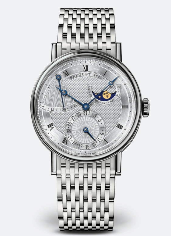 Breguet,Classique 39mm,39mm,White Gold,Silver,Automatic,Moonphase,Date,Power Reserve Indicator,7137BB,7137BB/11/BV0