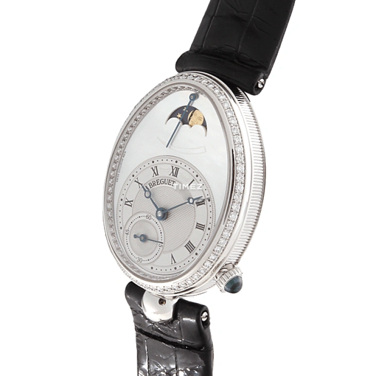 Breguet,Reine de Naples 36.50x28.45mm,36.50x28.45mm,White Gold,White,Automatic,In-house Caliber,Sapphire,Crystal Glass,8908BB,8908BB/52/864/D00D
