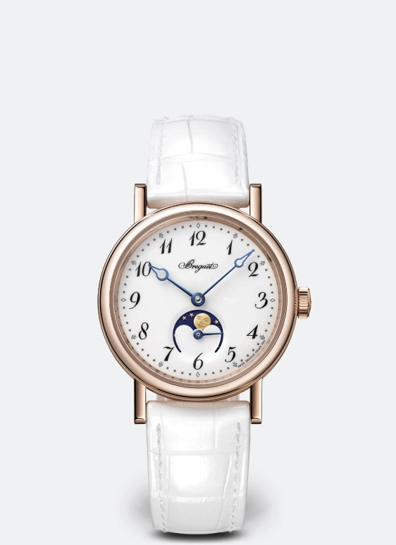 Breguet,Classique 30mm,30mm,Rose Gold,White,Automatic,Moonphase,44hours,9087BR,9087BR/29/964