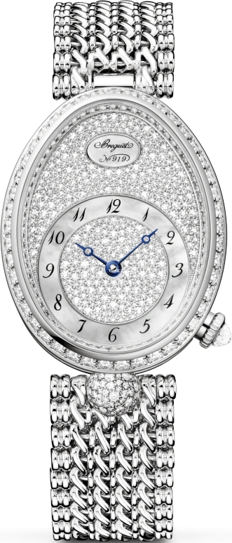 Breguet,Reine de Naples 28.50mm,28.50mm,White Gold,Silver,Automatic,45hours,In-house Caliber,8938BB,8938BB/8D/J20 D0