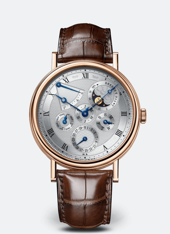 Breguet,Classique 39mm,39mm,Rose Gold,Silver,Automatic,Moonphase,Perpetual Calendar,Leap Year,Month,45hours,In-house Caliber,5327BR,5327BR/1E/9V6